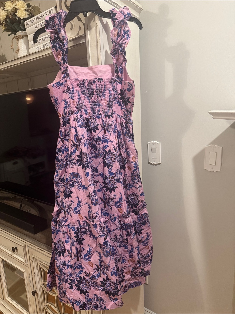 J. Crew Floral Ruffle Square Neck Smocked Midi Dress - Picture 11 of 13
